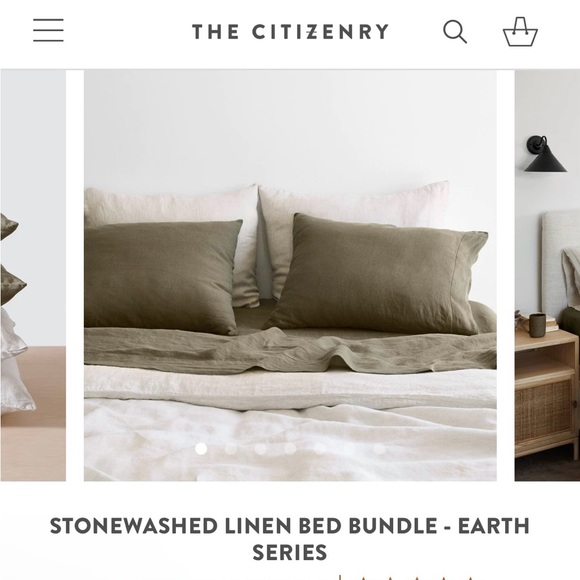 Citizenry Linen Sheets & Duvet Cover Bundle - Queen - Picture 2 of 3